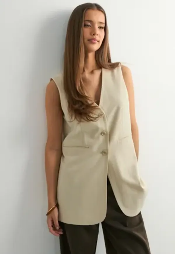 Pieces - Beige - Pckamil Sl Vest