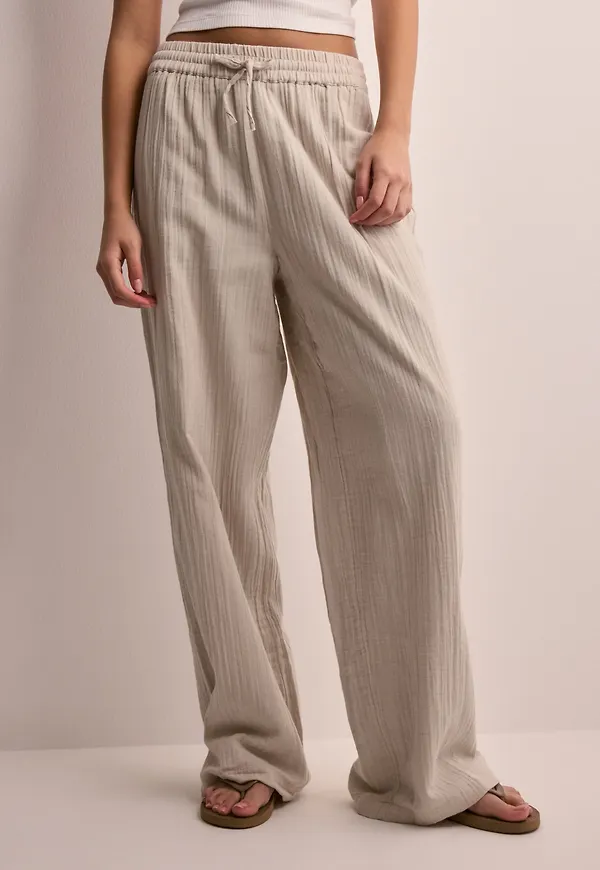 Pieces - Beige - Pcmastina Hw Wide Pants