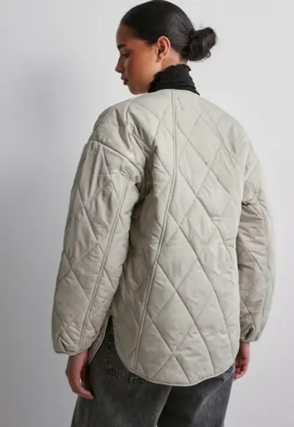 Pieces - Beige - Pcstella Quilted Jacket Noos Bc