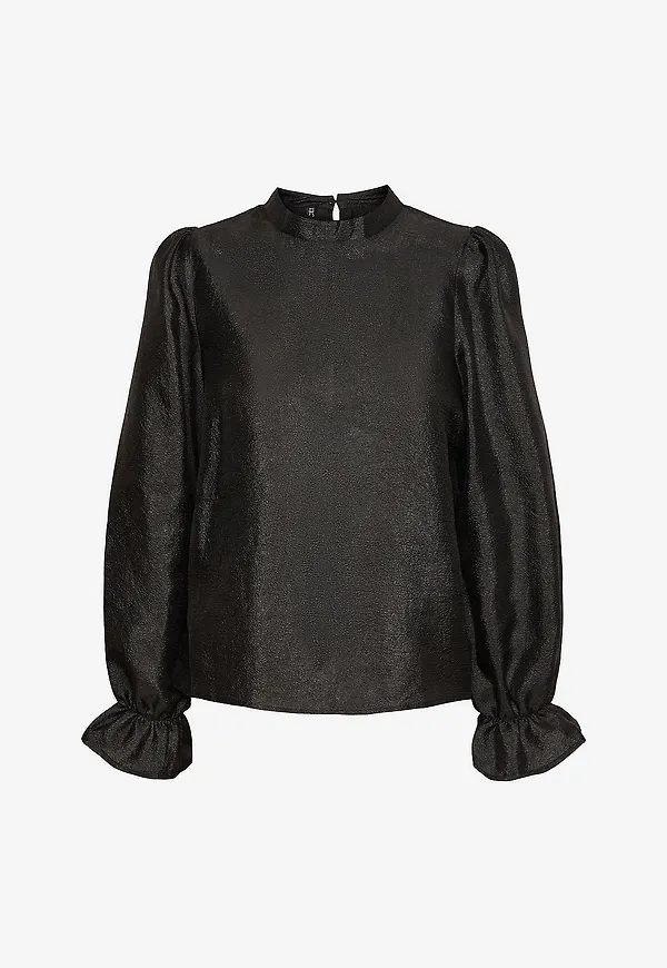 pieces - Blus pcMia LS Loos Top - Svart