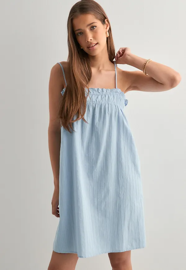 Pieces - Blå - Pcmuna Slip Short Dress Mm Wvn