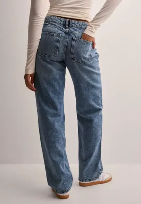 Pieces - Blå - Pcnoelle Lw Straight Jeans