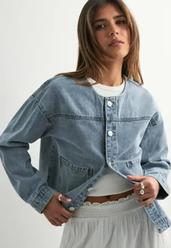 Pieces - Blå - Pctrianna Denim Jacket