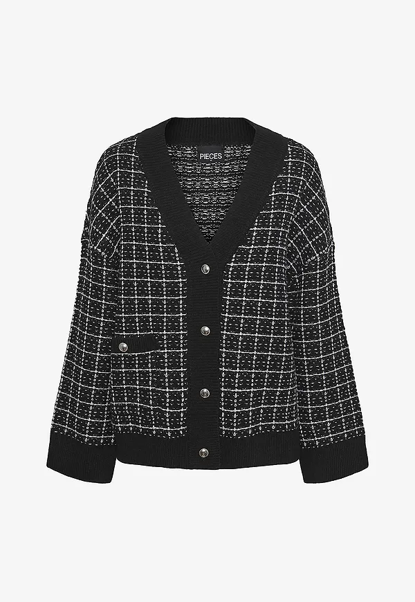 pieces - Cardigan pcNilja Knit Shacket - Svart