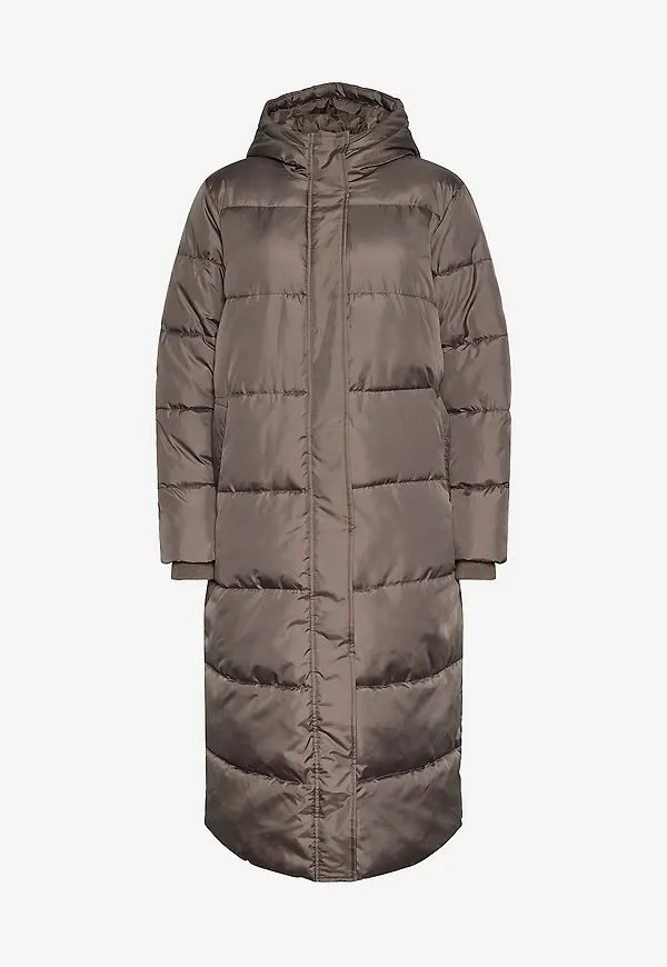 pieces - Jacka pcMaddie Long Puffer Jacket - Brun