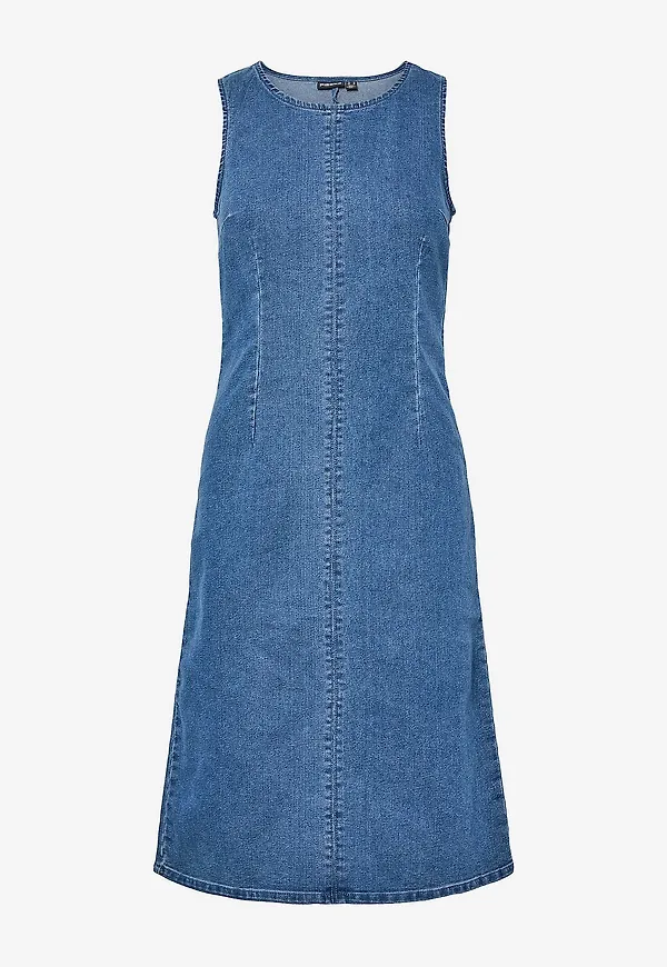 pieces - Jeansklänning Pctiffany SL Denim Dress - Blå