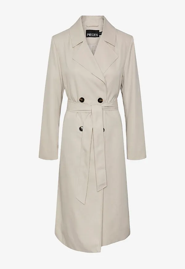 pieces - Kappa pcScarlett LS Trenchcoat - Grå