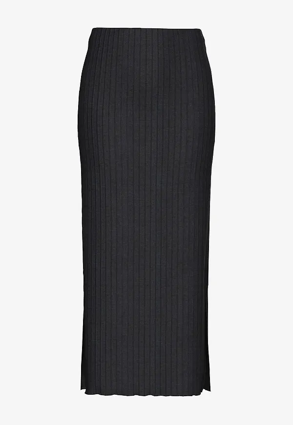 pieces - Kjol pcIris HW Ankle Skirt - Svart