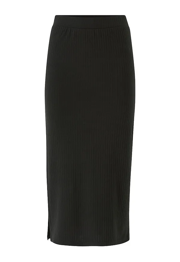 pieces - Kjol pcKylie MW Midi Skirt - Svart