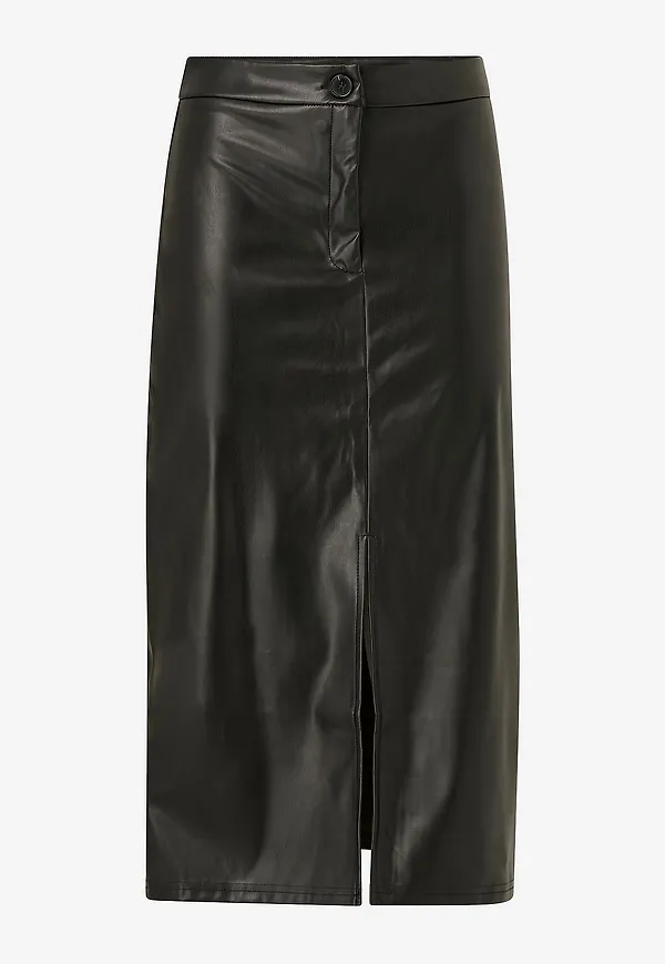 pieces - Kjol pcLea HW Midi Skirt - Svart