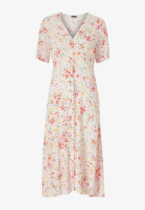 pieces - Klänning pcArine SS Midi Dress - Vit