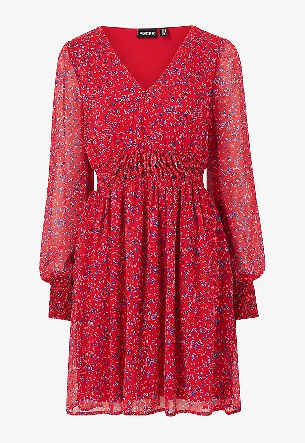 pieces - Klänning pcMynte LS Dress - Röd