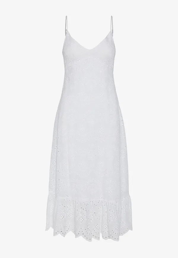 pieces - Klänning pcVilde Strap Dress Wvn - Vit