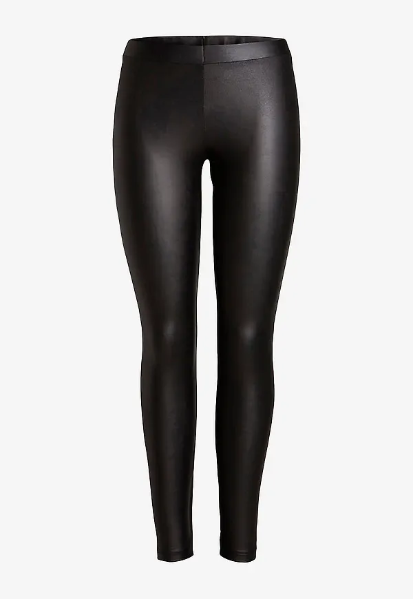 pieces - Leggings pcNew Shiny - Svart