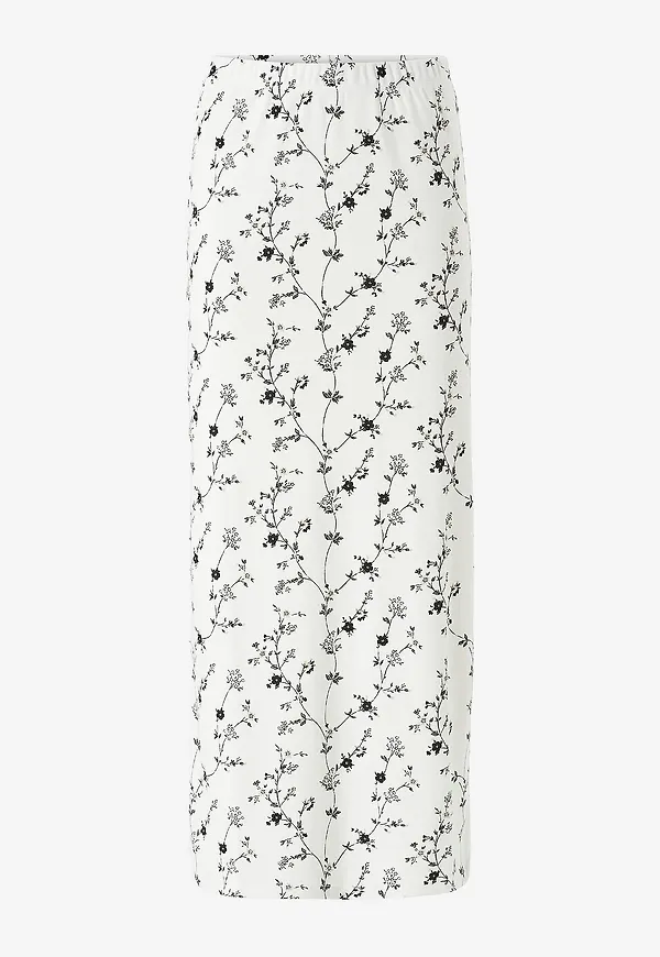 pieces - Maxikjol pcKilma HW Long Skirt - Vit
