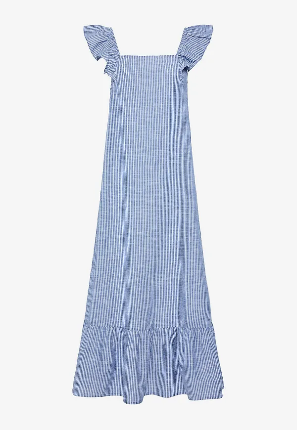 pieces - Maxiklänning pcApia SL Square Neck Ankle Dress - Blå