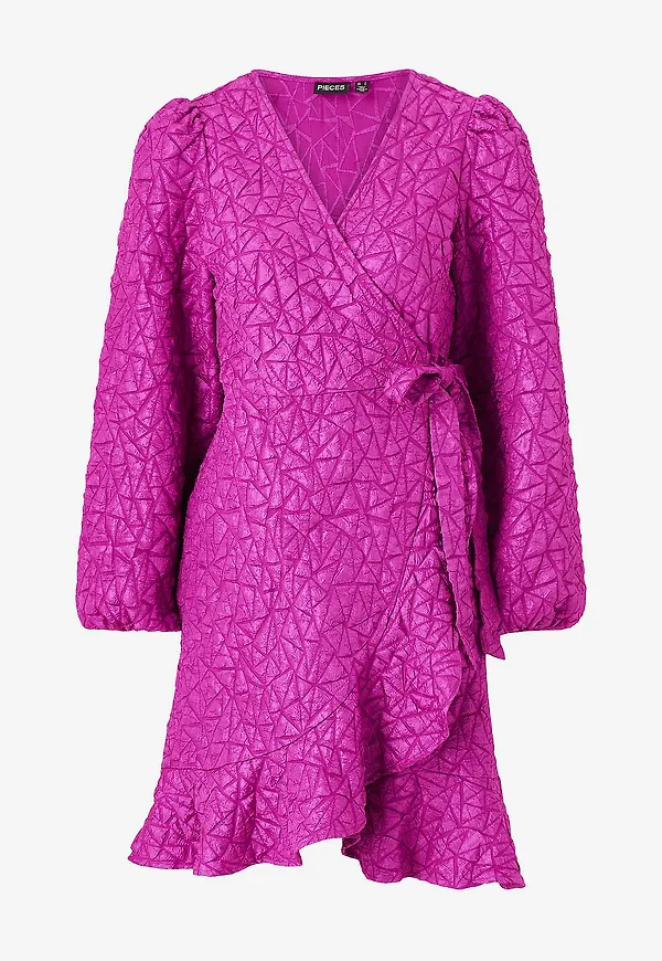 pieces - Omlottklänning pcSeville LS Wrap Dress - Lila