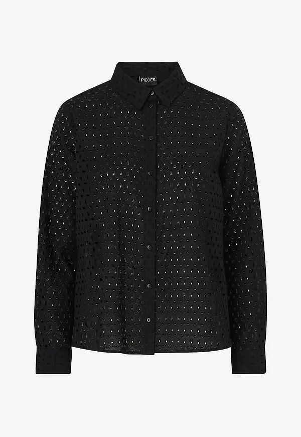 pieces - Skjorta pcAnnika LS Shirt - Svart