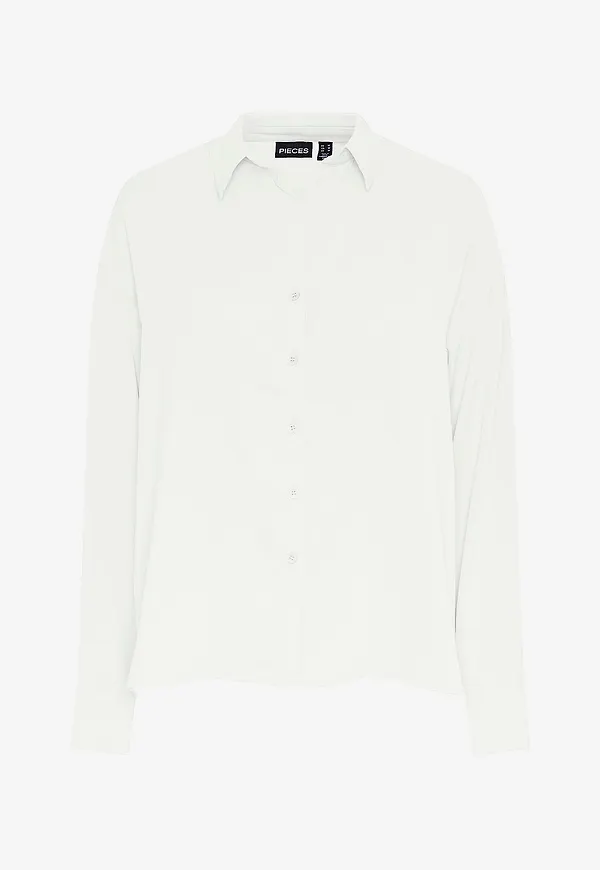 pieces - Skjorta pcFranan LS Shirt - Vit