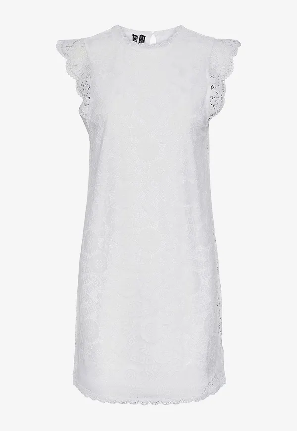 pieces - Spetsklänning pcOlline SL Lace Dress - Vit
