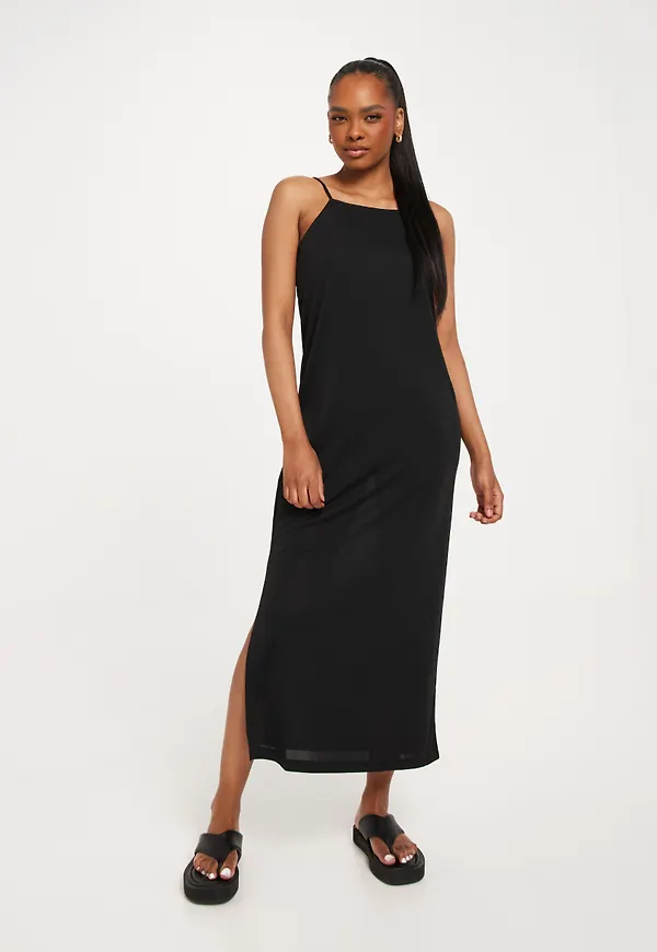 Pieces - Svart - Pckatelynn Strap Midi Dress Bc