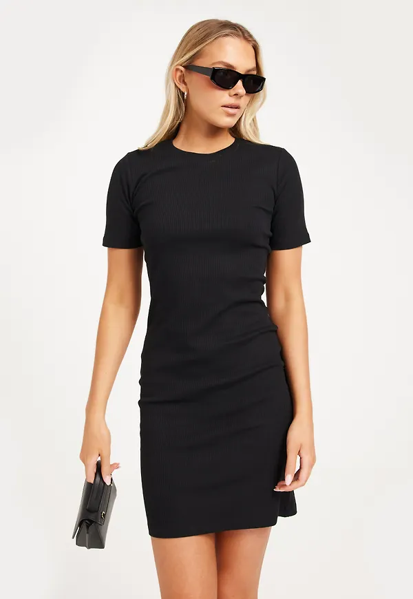 Pieces - Svart - Pcruka Ss Dress Noos Bc