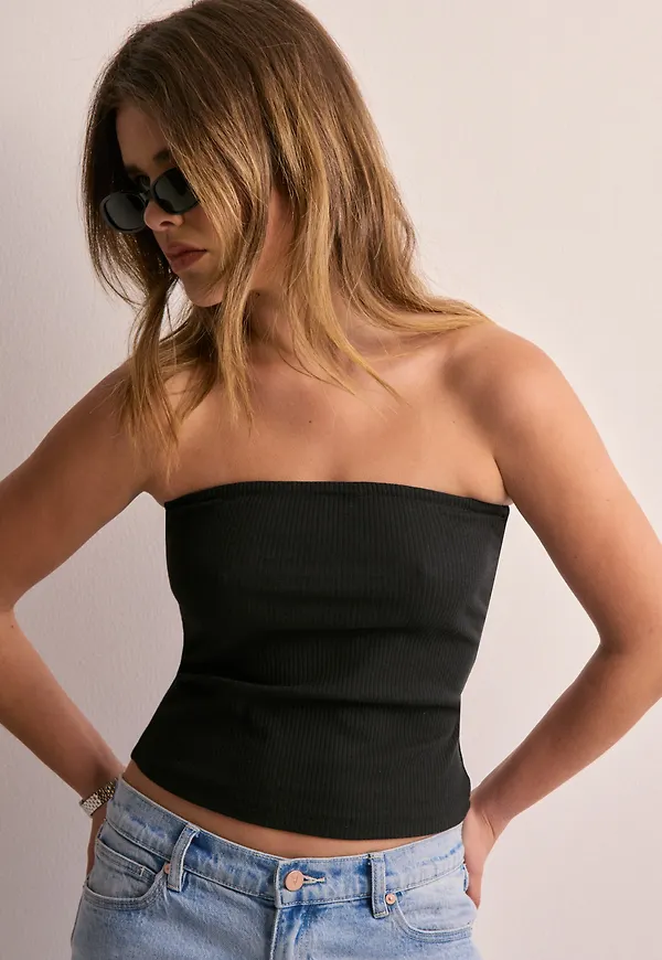Pieces - Svart - Pcruka Tube Top Noos Bc