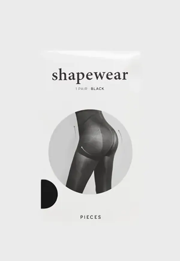 Pieces - Svart - Pcshaper 20 Den Tights Noos