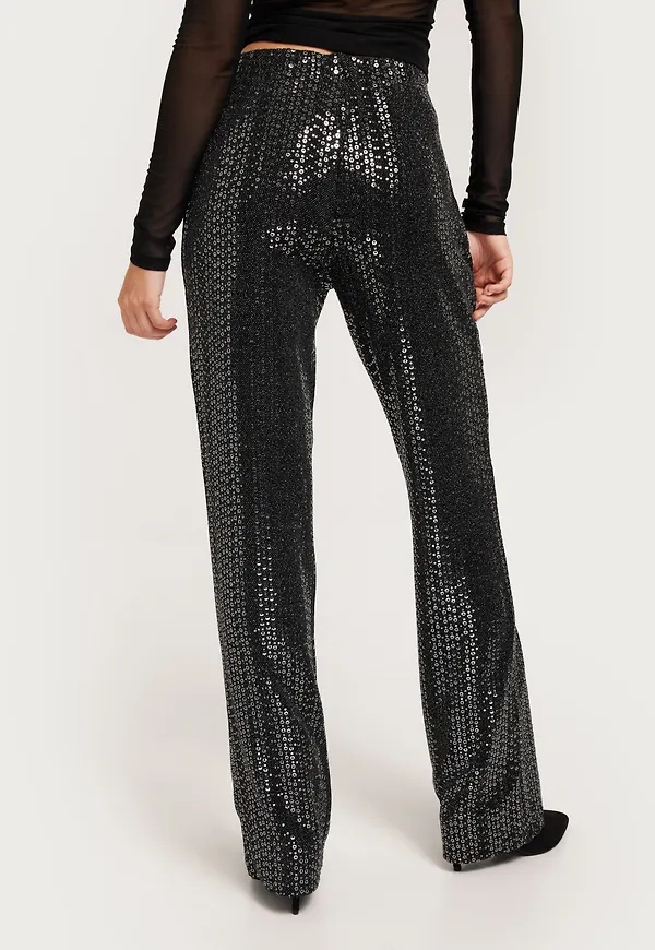 Pieces - Svart - Pcsiddy Hw Straight Pants