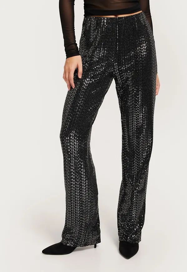 Pieces - Svart - Pcsiddy Hw Straight Pants