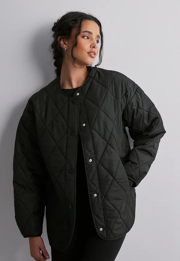 Pieces - Svart - Pcstella Quilted Jacket Noos Bc