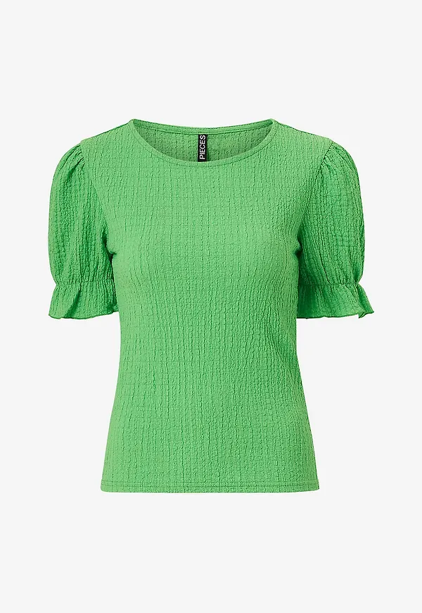 pieces - Topp pcLullu SS Top - Grön