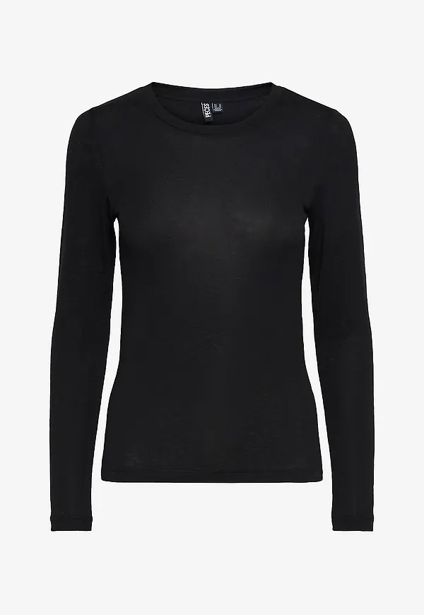 pieces - Topp pcMaria LS Top - Svart