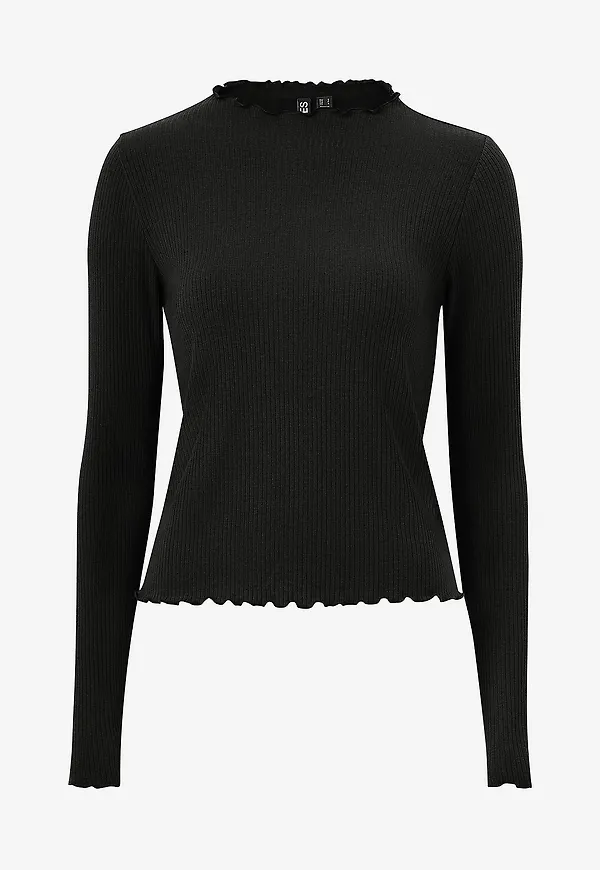 pieces - Topp pcNicca LS Top - Svart
