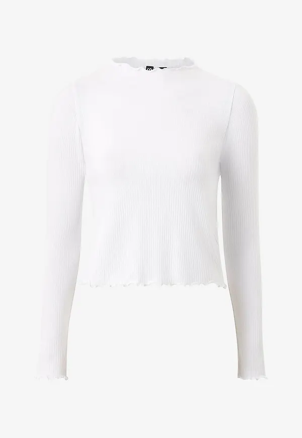 pieces - Topp pcNicca LS Top - Vit