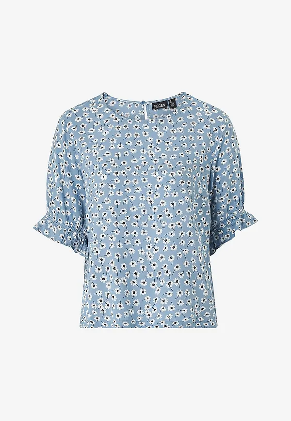 pieces - Topp pcNya SS Top BC - Blå