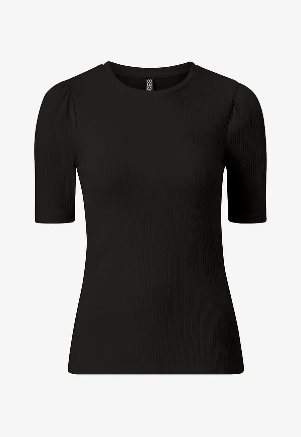 pieces - Topp pcRuka SS Puff Top - Svart