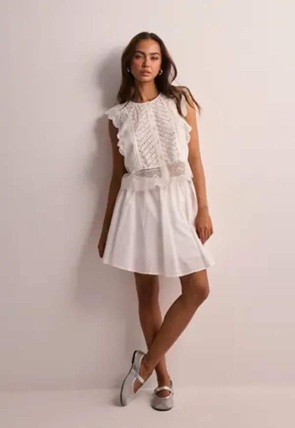 Pieces - Vit - Pckarisma Sl Top