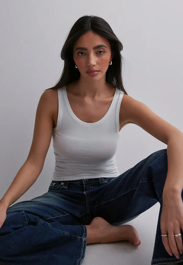 Pieces - Vit - Pcsirene Tank Top Noos