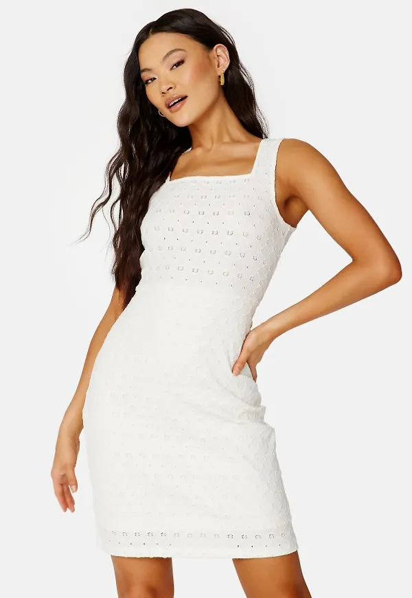 Pieces Abby Strap Dress Cloud Dancer XS