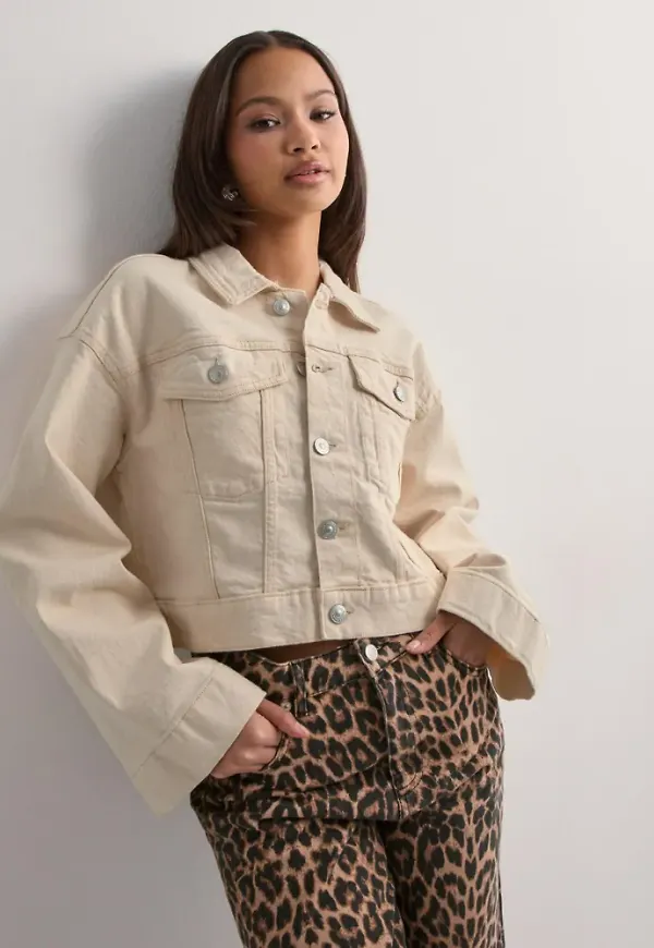 Pieces - Beige - Pcsvala Denim Jacket