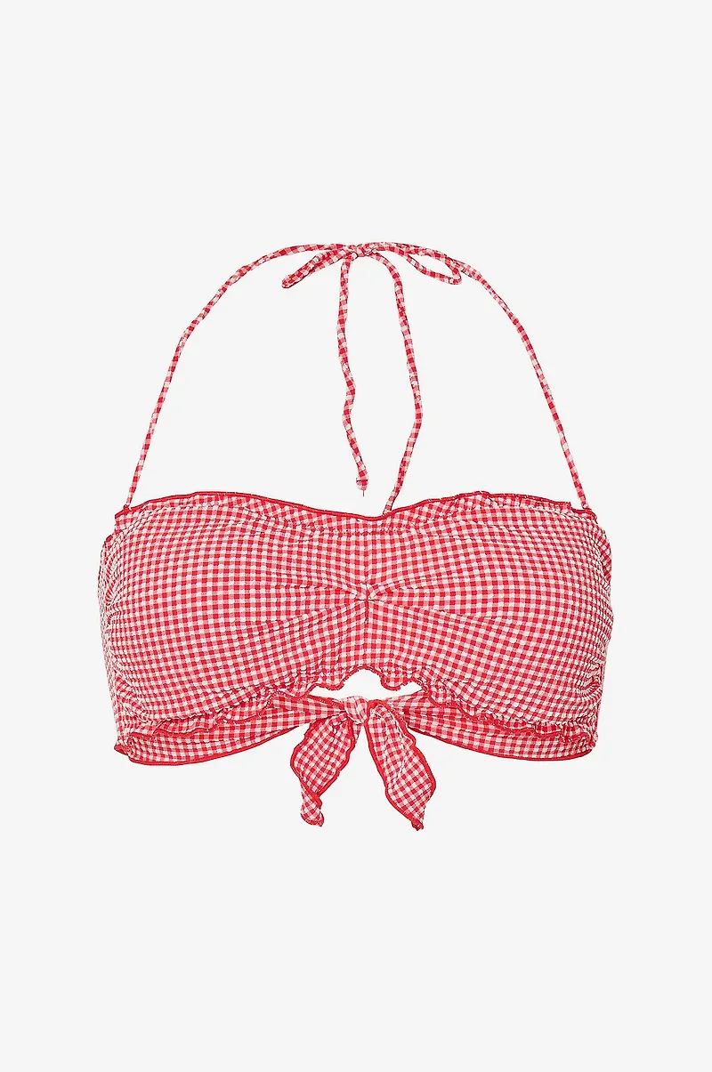 pieces - Bikinitopp Pckia Frill Edge Bikini Top BC - Röd