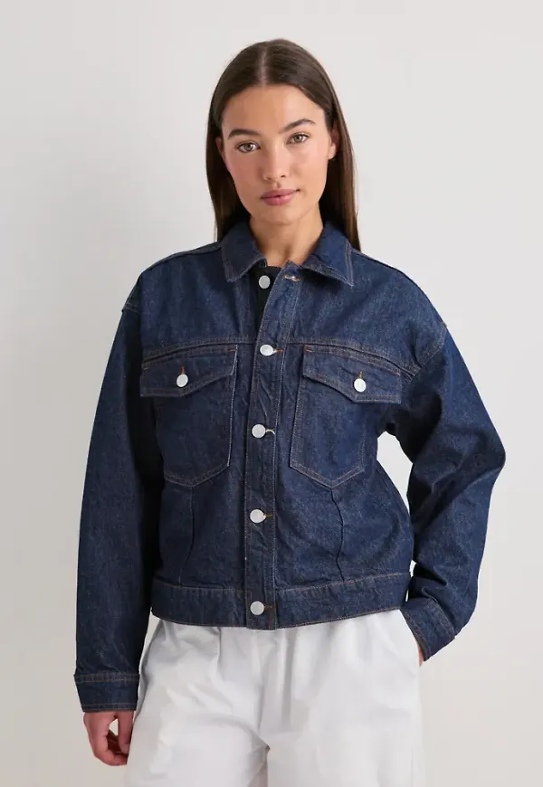 Pieces - Blå - Pcelma Denim Jacket Noos Bc