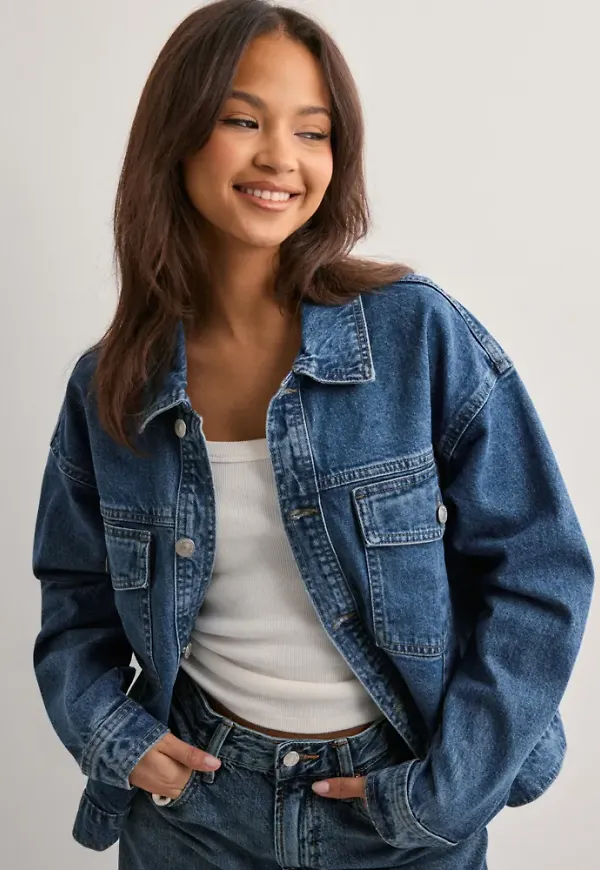 Pieces - Blå - Pcelma Denim Jacket Noos Bc