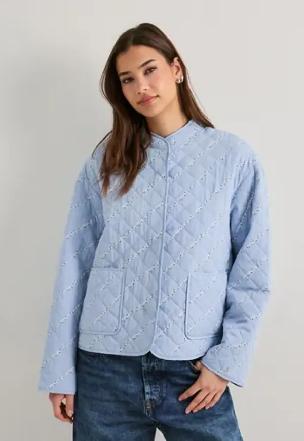 Pieces - Blå - Pcrikke Quilted Jacket Noos