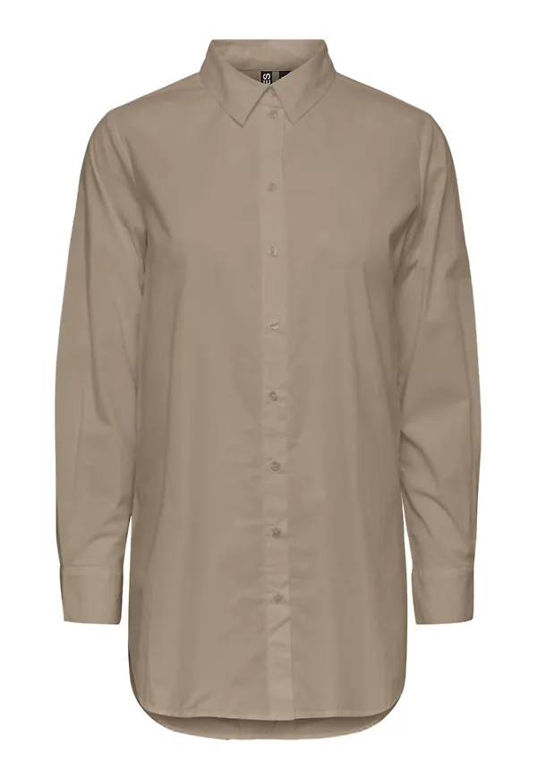 PIECES Blus 'Jiva' mörkbeige