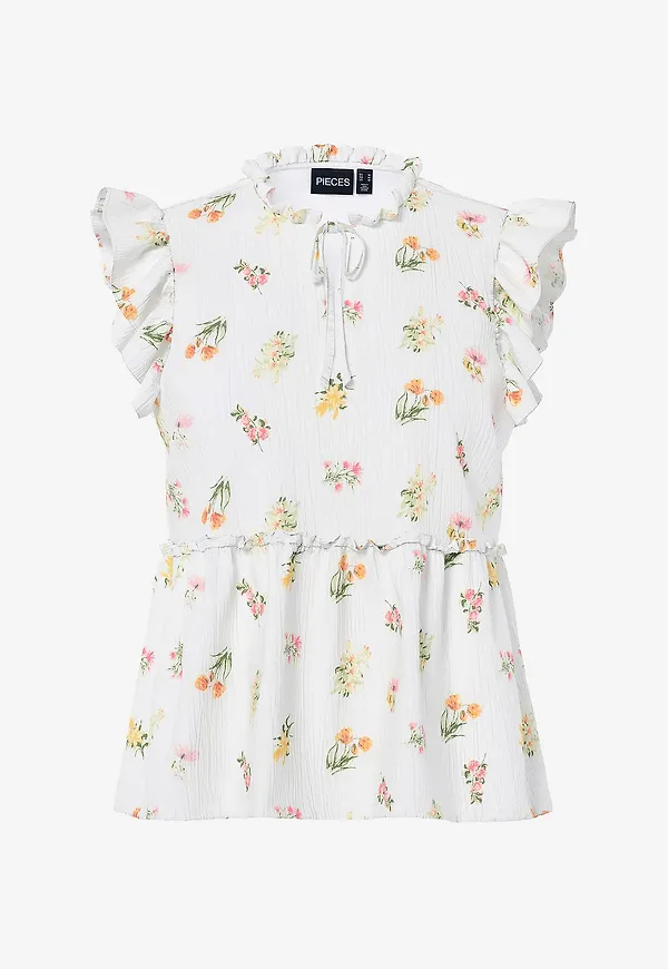 pieces - Blus pcEmma SL - Vit