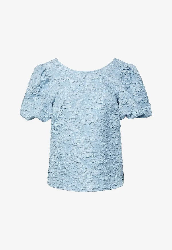 pieces - Blus pcGretchen SS Top Wvn - Blå