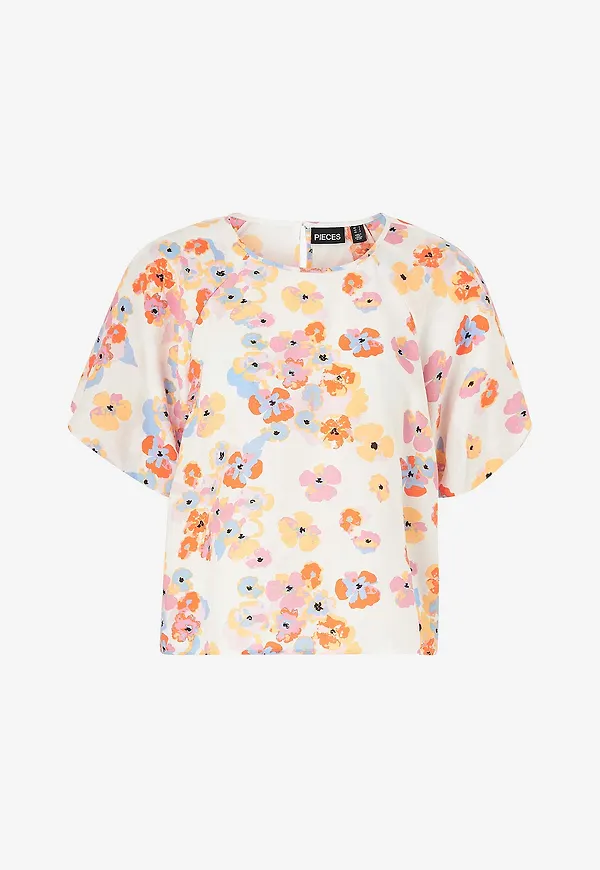 pieces - Blus pcKarlson SS Top - Vit