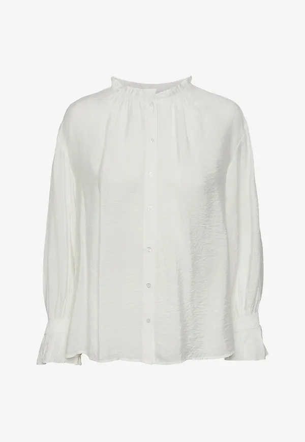 pieces - Blus pcMarica LS Shirt - Vit